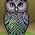 Mô hình con cú trang trí họa tiết Celtic tinh xảo in 3D - Thumbnail 5