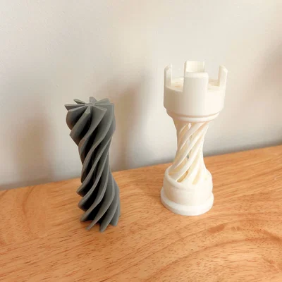 Mô hình quân cờ Castle Impossible Passthrough độc đáo cho 3D printing