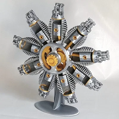 Động cơ Radial 9 xi-lanh (9 Cylinder Radial Engine)