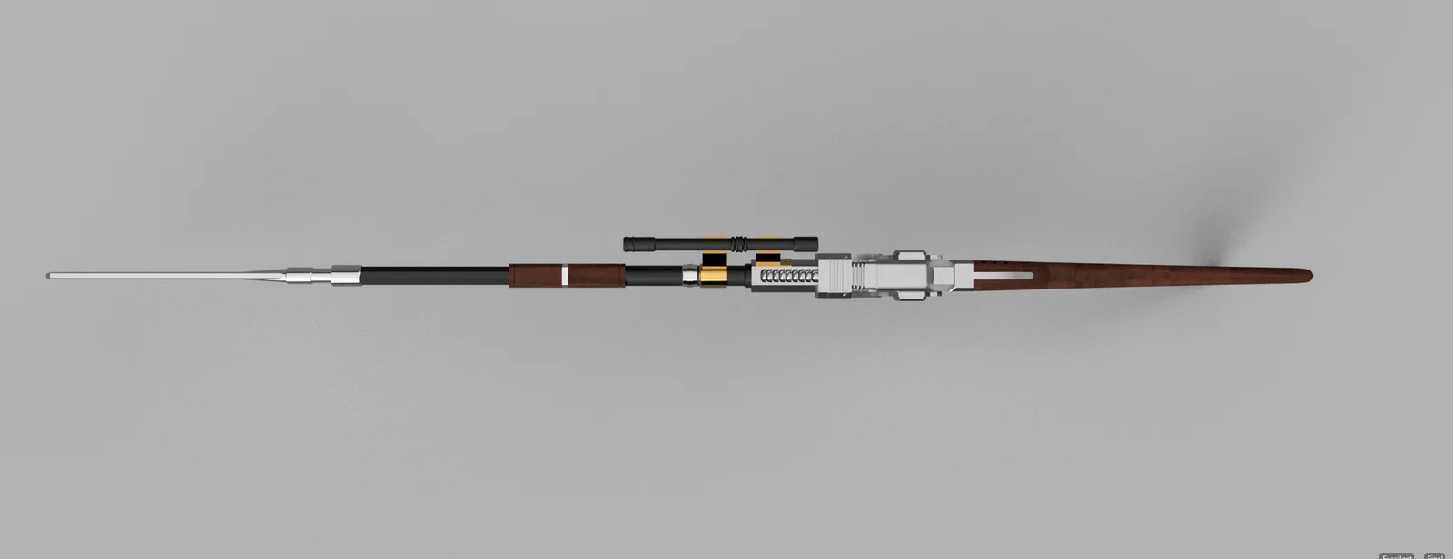 The Mandalorian Amban Pulse Rifle (Full Scale ~170cm, có tuỳ chọn thanh thép) - Image 7