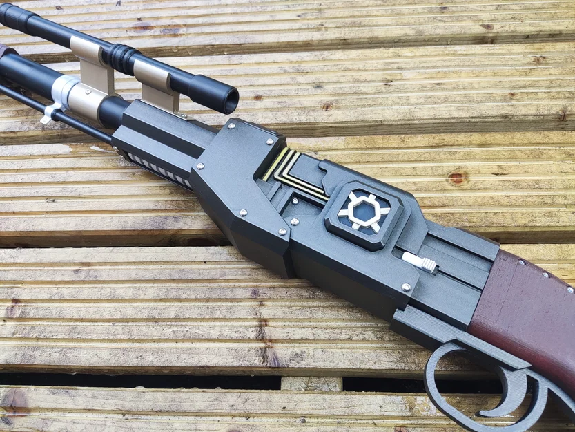 The Mandalorian Amban Pulse Rifle (Full Scale ~170cm, có tuỳ chọn thanh thép) - Image 9