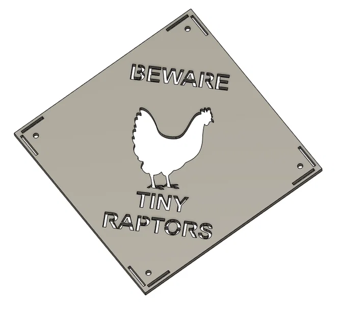 Coi chừng Raptor tí hon! Bảng hiệu chuồng gà (Beware Tiny Raptors!) - Image 2