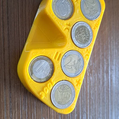 Hộp tiết kiệm xu 100€ cho 40x 2€ và 20x 1€