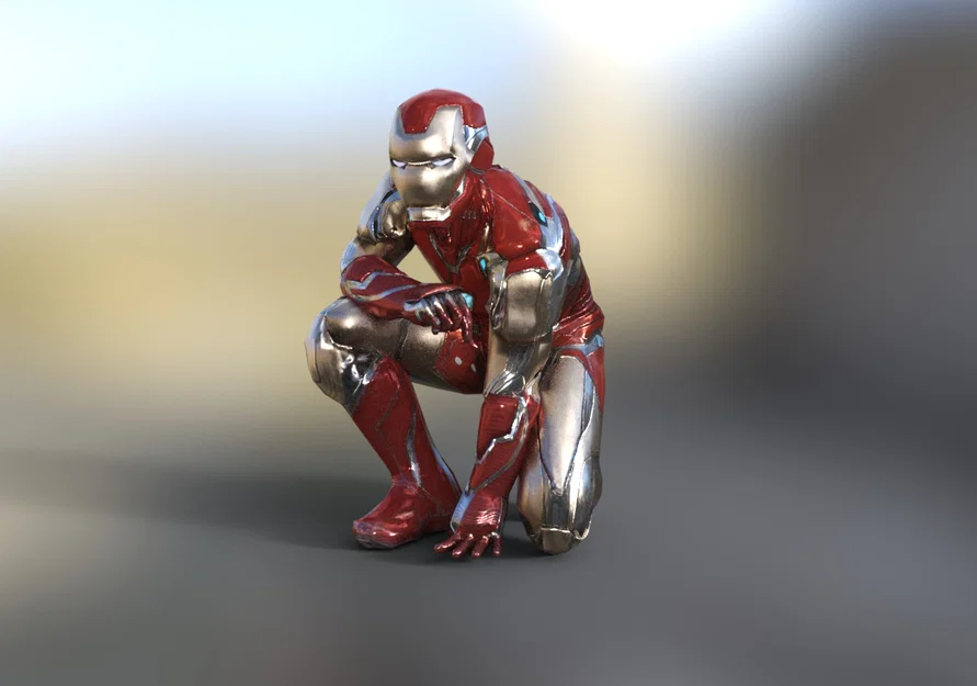 Mô hình Iron Man 3D tư thế tiếp đất ấn tượng (Iron Man crouching) - Image 1