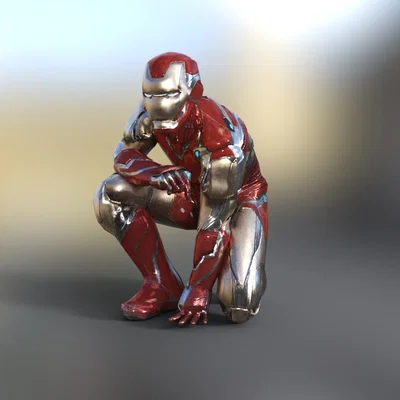Mô hình Iron Man 3D tư thế tiếp đất ấn tượng (Iron Man crouching)