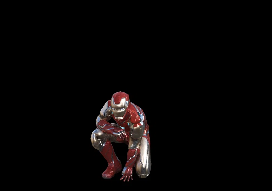 Mô hình Iron Man 3D tư thế tiếp đất ấn tượng (Iron Man crouching) - Image 2