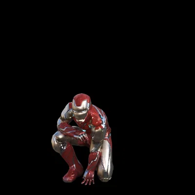 Mô hình Iron Man 3D tư thế tiếp đất ấn tượng (Iron Man crouching)