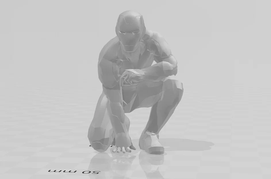 Mô hình Iron Man 3D tư thế tiếp đất ấn tượng (Iron Man crouching) - Image 3