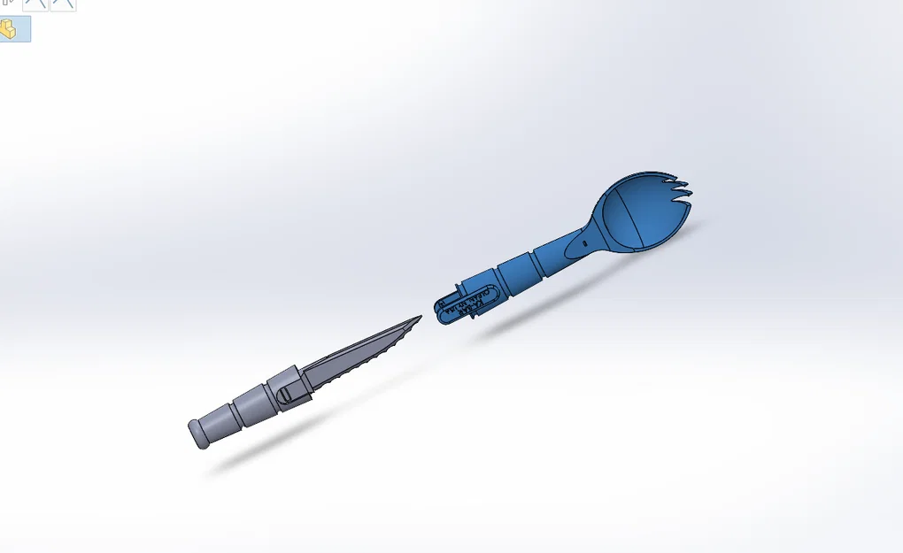 Dụng cụ ăn uống dã ngoại đa năng (Spork) in 3D tiện lợi - Image 1