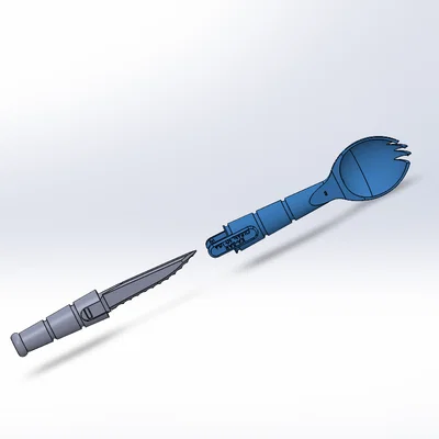 Dụng cụ ăn uống dã ngoại đa năng (Spork) in 3D tiện lợi