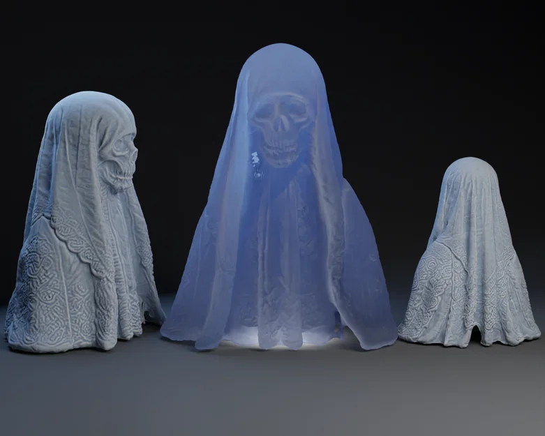 Mô hình Skull Priest Ghost trang trí Halloween độc đáo - Image 1
