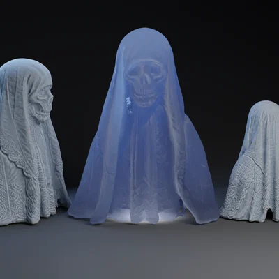 Mô hình Skull Priest Ghost trang trí Halloween độc đáo