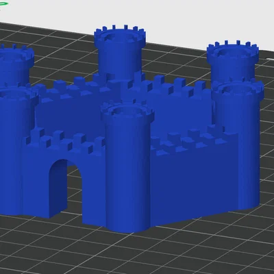 Mô hình lâu đài mini 3D đơn giản trang trí bàn làm việc