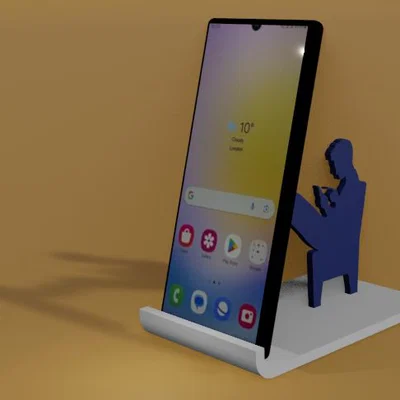 Giá đỡ điện thoại để bàn hình người ngồi thư giãn độc đáo