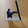 Giá đỡ điện thoại để bàn hình người ngồi thư giãn độc đáo - Thumbnail 3