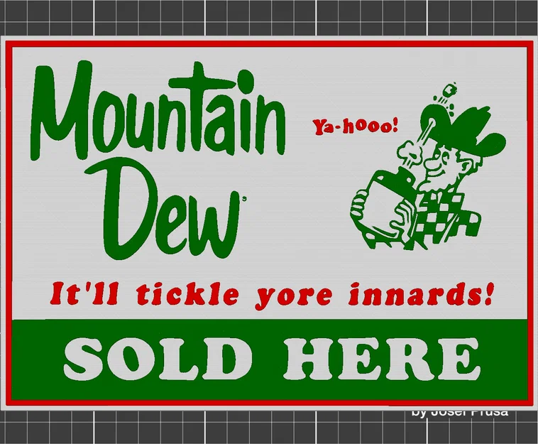 Bảng hiệu Mountain Dew phong cách vintage 3 màu - Image 4