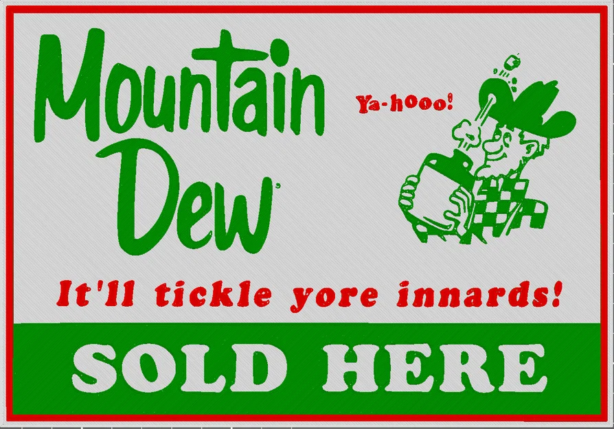 Bảng hiệu Mountain Dew phong cách vintage 3 màu - Image 5