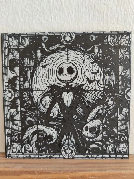 Mẫu tranh kính 3D Jack Skellington - Trang trí nhà cửa độc đáo - Image 1