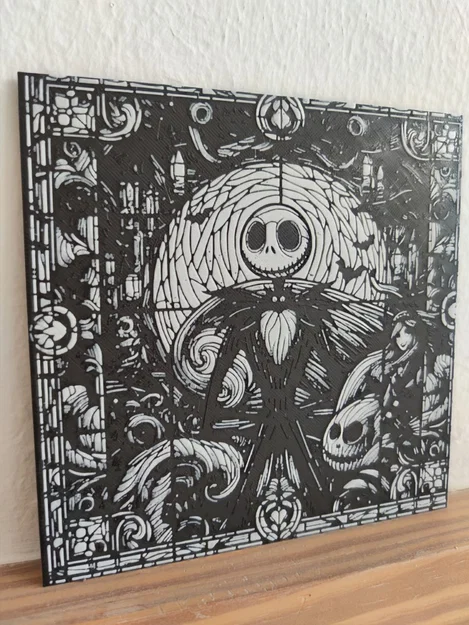 Mẫu tranh kính 3D Jack Skellington - Trang trí nhà cửa độc đáo - Image 3