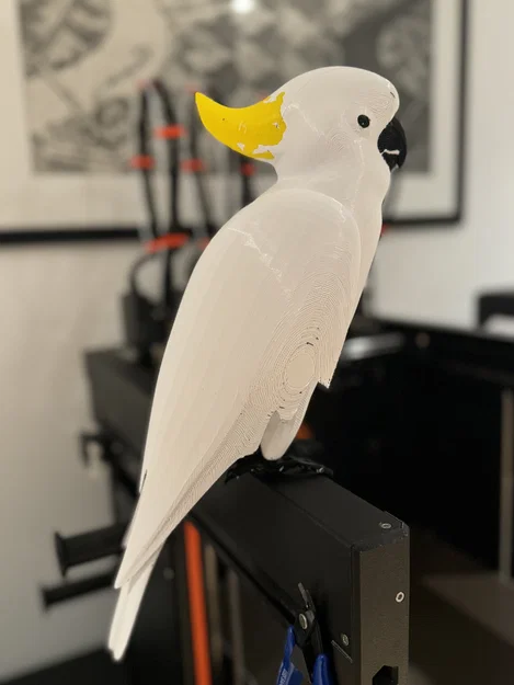 Mô hình vẹt mào (Cockatoo) trang trí tinh tế in 3D - Image 1