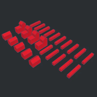 Bộ mảnh phụ kiện chơi game Settlers of Catan 3D