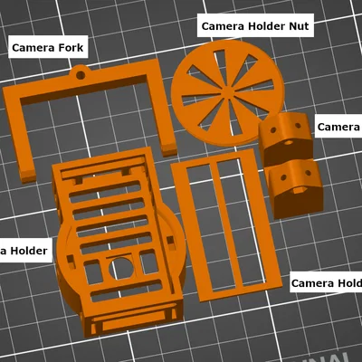 Giá Đỡ Camera 2 Trục Gắn Nam Châm Cho Freenove ESP32-WROVER