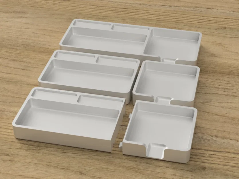Khay Đựng Đồ Để Bàn (Desk Tray) Thiết Kế Tối Giản, Dễ In 3D - Image 2