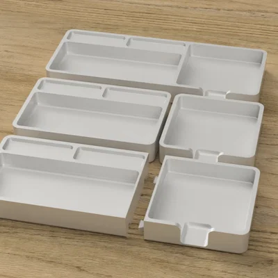 Khay Đựng Đồ Để Bàn (Desk Tray) Thiết Kế Tối Giản, Dễ In 3D