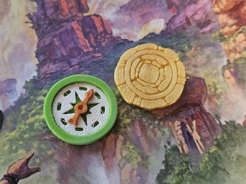 Token 3D La bàn và Đồng xu cho Board Game Lost Ruins of Arnak - Image 1