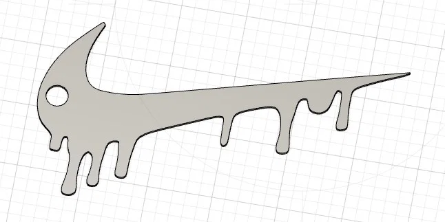 Móc khóa logo Nike phong cách nhỏ giọt - File in 3D cá tính - Image 1