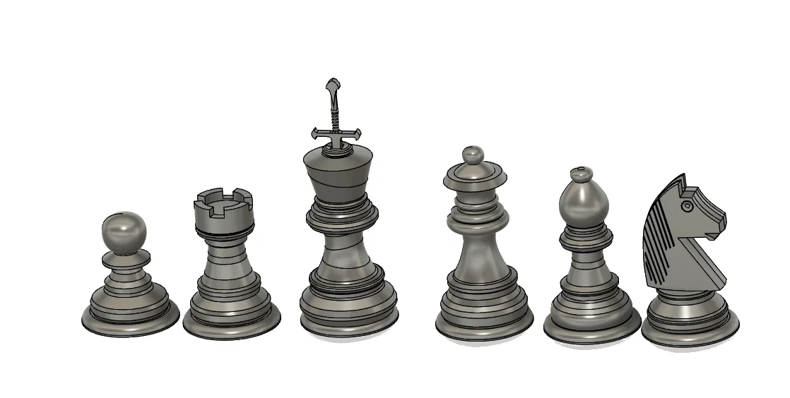 Bộ cờ vua in 3D độc đáo với quân Vua rút kiếm tháo rời - Image 1