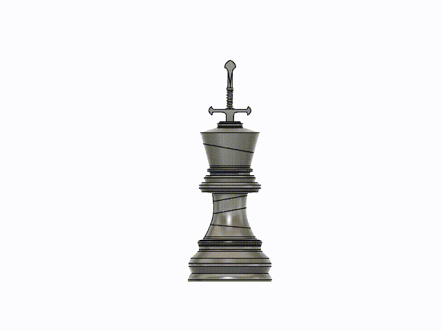 Bộ cờ vua in 3D độc đáo với quân Vua rút kiếm tháo rời - Image 3