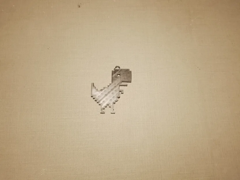 Móc khóa hình khủng long Chrome phong cách Pixel độc đáo - Image 2