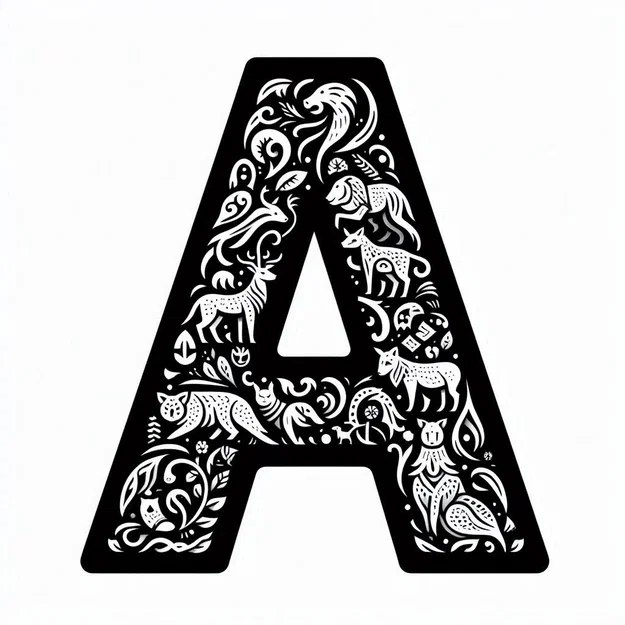 Bộ sưu tập chữ A trang trí nghệ thuật in 3D (Crazy Alphabet) - Image 1