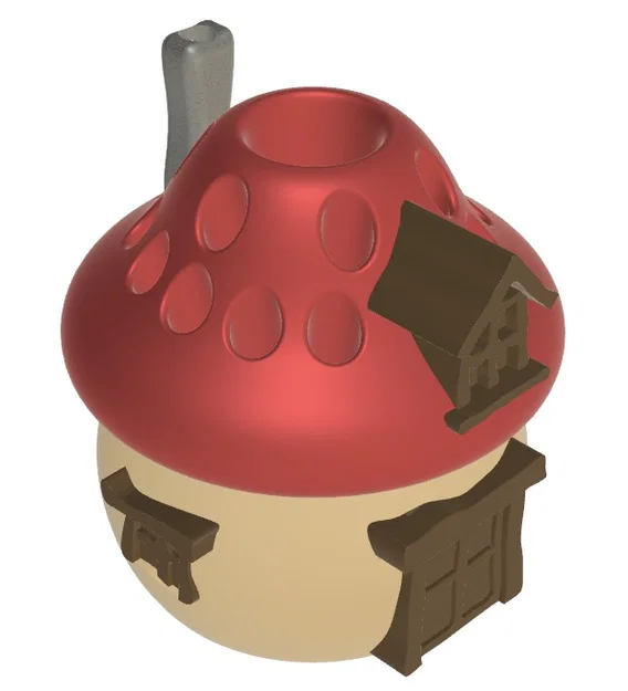 Ống cắm bút hình ngôi nhà Xì Trum (Smurf) cực đáng yêu cho bàn làm việc - Image 1