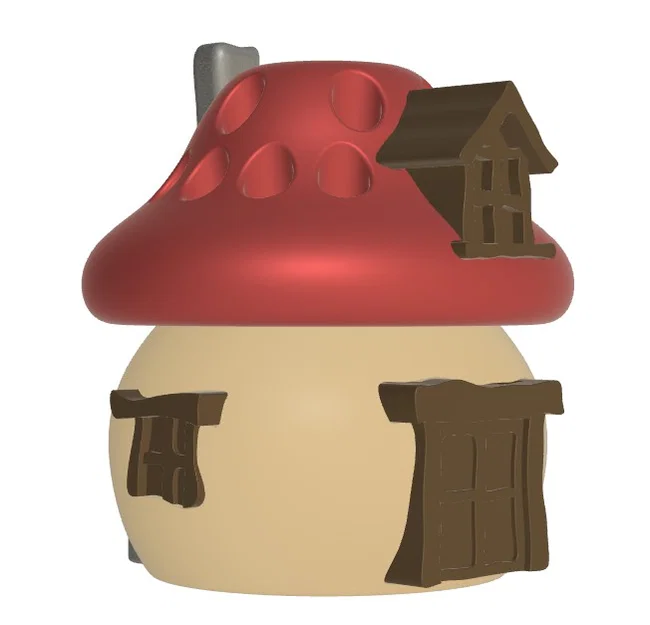 Ống cắm bút hình ngôi nhà Xì Trum (Smurf) cực đáng yêu cho bàn làm việc - Image 4