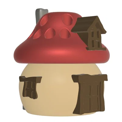 Ống cắm bút hình ngôi nhà Xì Trum (Smurf) cực đáng yêu cho bàn làm việc