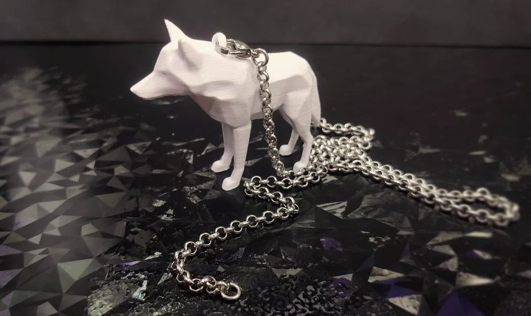 Mô hình sói Low-poly độc đáo: Móc khóa và tượng trang trí nghệ thuật - Image 1