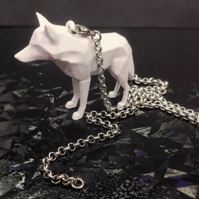 Mô hình sói Low-poly độc đáo: Móc khóa và tượng trang trí nghệ thuật