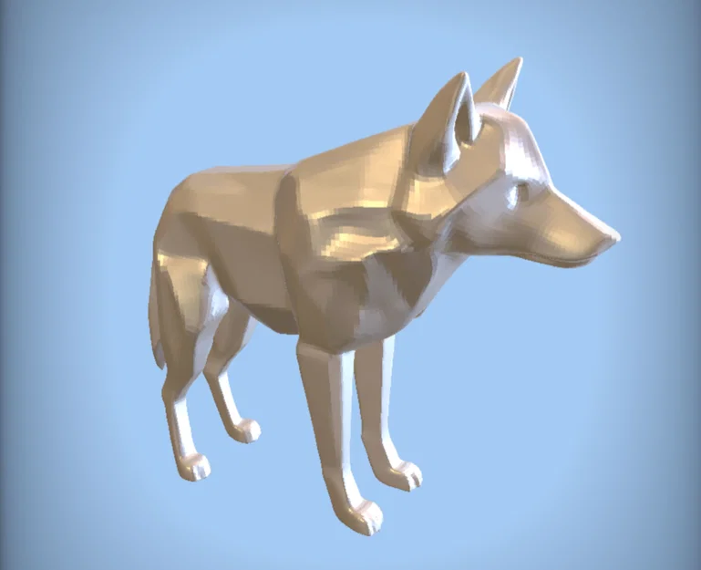 Mô hình sói Low-poly độc đáo: Móc khóa và tượng trang trí nghệ thuật - Image 4