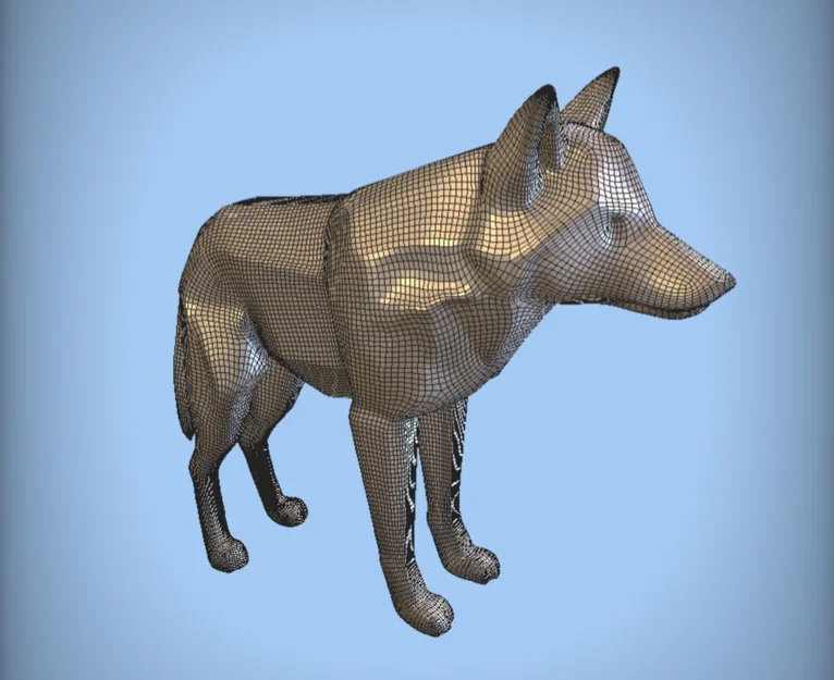 Mô hình sói Low-poly độc đáo: Móc khóa và tượng trang trí nghệ thuật - Image 5
