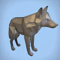 Mô hình sói Low-poly độc đáo: Móc khóa và tượng trang trí nghệ thuật - Thumbnail 5