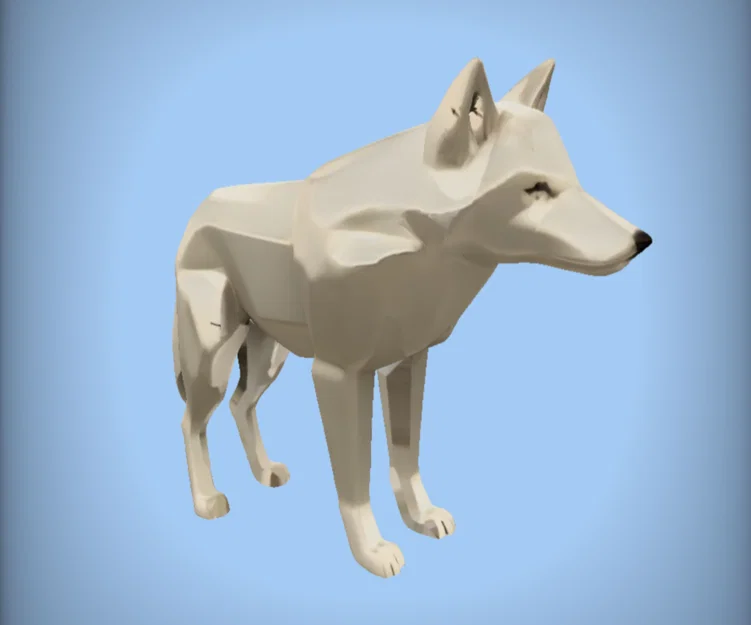 Mô hình sói Low-poly độc đáo: Móc khóa và tượng trang trí nghệ thuật - Image 6