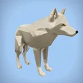 Mô hình sói Low-poly độc đáo: Móc khóa và tượng trang trí nghệ thuật - Thumbnail 6