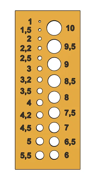 Thước đo cỡ mũi khoan 3D (Drill sizer) đơn giản tiện lợi - Image 1