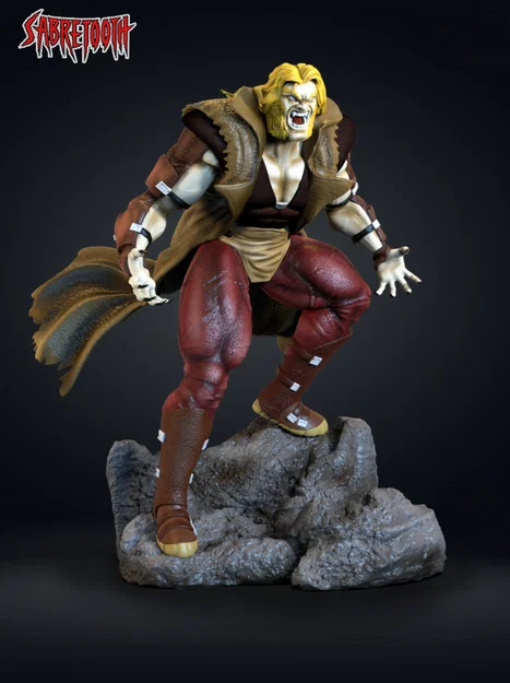 Mô hình in 3D Sabretooth - Nhân vật huyền thoại từ vũ trụ X-Men - Image 3