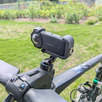 Ngàm gắn ngang Insta360 X3 chuẩn GoPro cho xe đạp in 3D