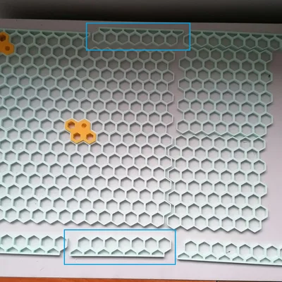 Mảnh ghép cạnh hoàn thiện bảng treo tường tổ ong (Honeycomb Wall)