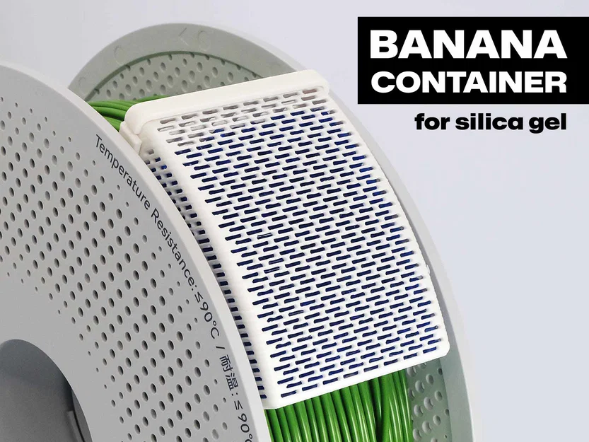 Banana Container cho Silica Gel (Desiccant) có khóa giữ filament - Image 1