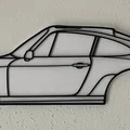 Tranh treo tường silhouette Porsche 911 930 Turbo (1980) - Thumbnail 2